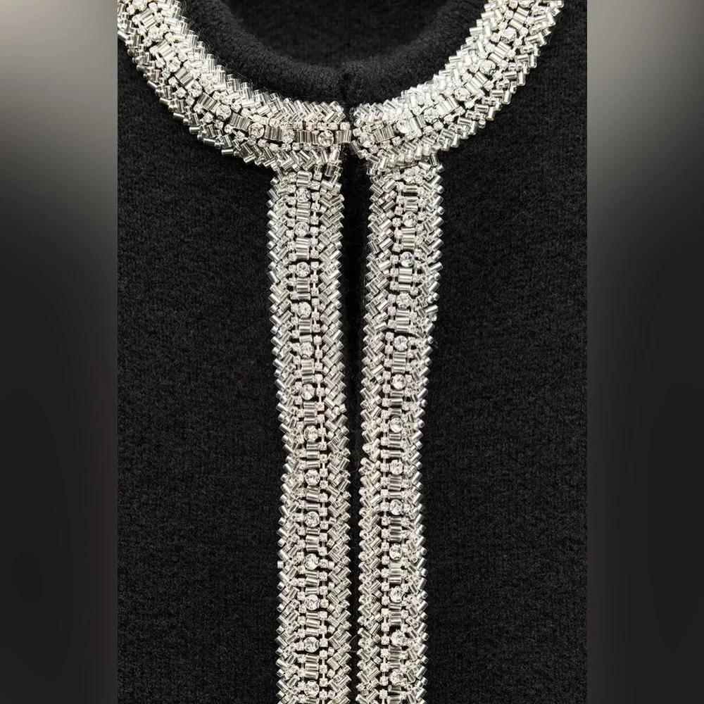 NWT Zara Jacket | ZARA 100% WOOL BEADED CARDIGAN/ JACKET (Size: M) - Picture 16 of 16